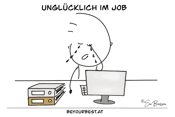 Unglücklich im Job